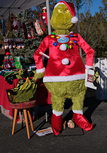 Holiday Market at Governor's Mansion Santa Fe, NM 2025 The Sock Grinch