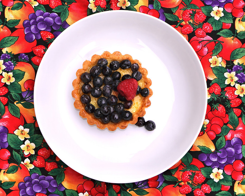 Food - lemon tart with berries by Ingrid  1 2025