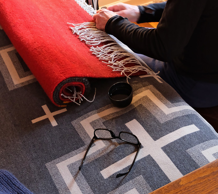 Rug 432 half Damascus edge and maritime cabling 1 2026