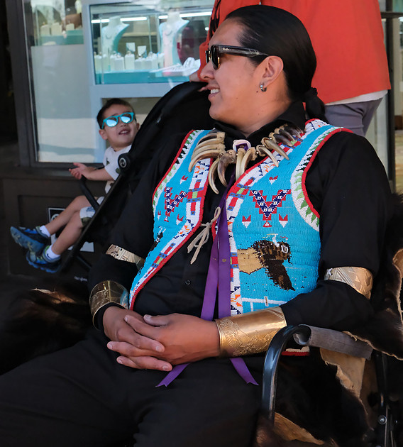 Indian Market - bead artist 2 by Eli Snow, Alberta, Canada