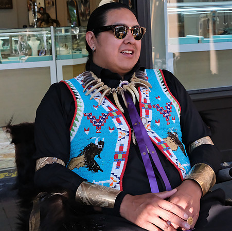 Indian Market - bead artist Eli Snow, 5 Alberta, Canada