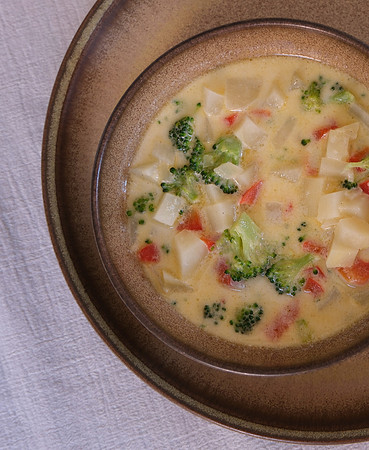 Cheese and vegetable soupl 4