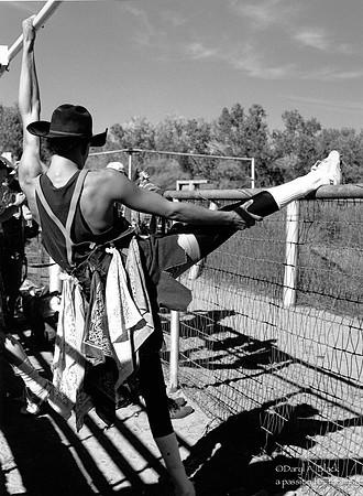 rodeo clown stretching