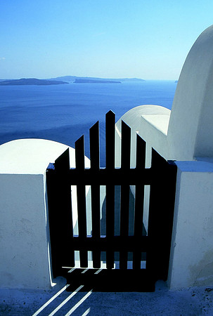 Gate, Santorini, Greece