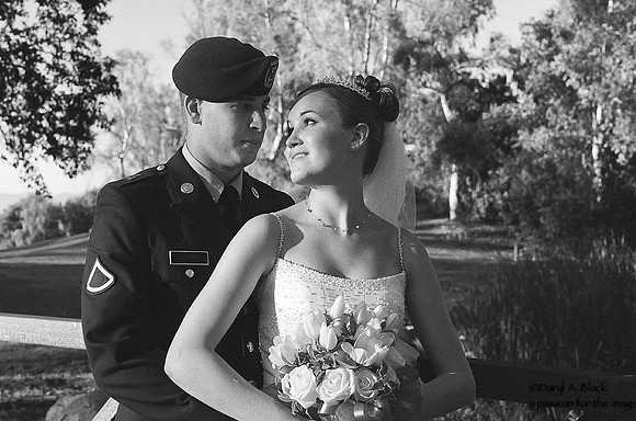 Christie and Joel after the wedding