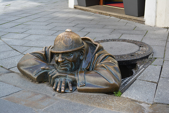 "The Watcher" or Cumil, Bratislava, Slovakia