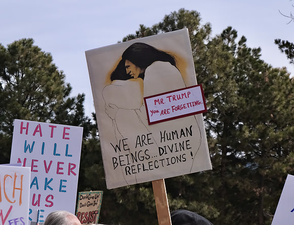 Not my president rally 3,  Santa Fe, New Mexico 17 February 2025